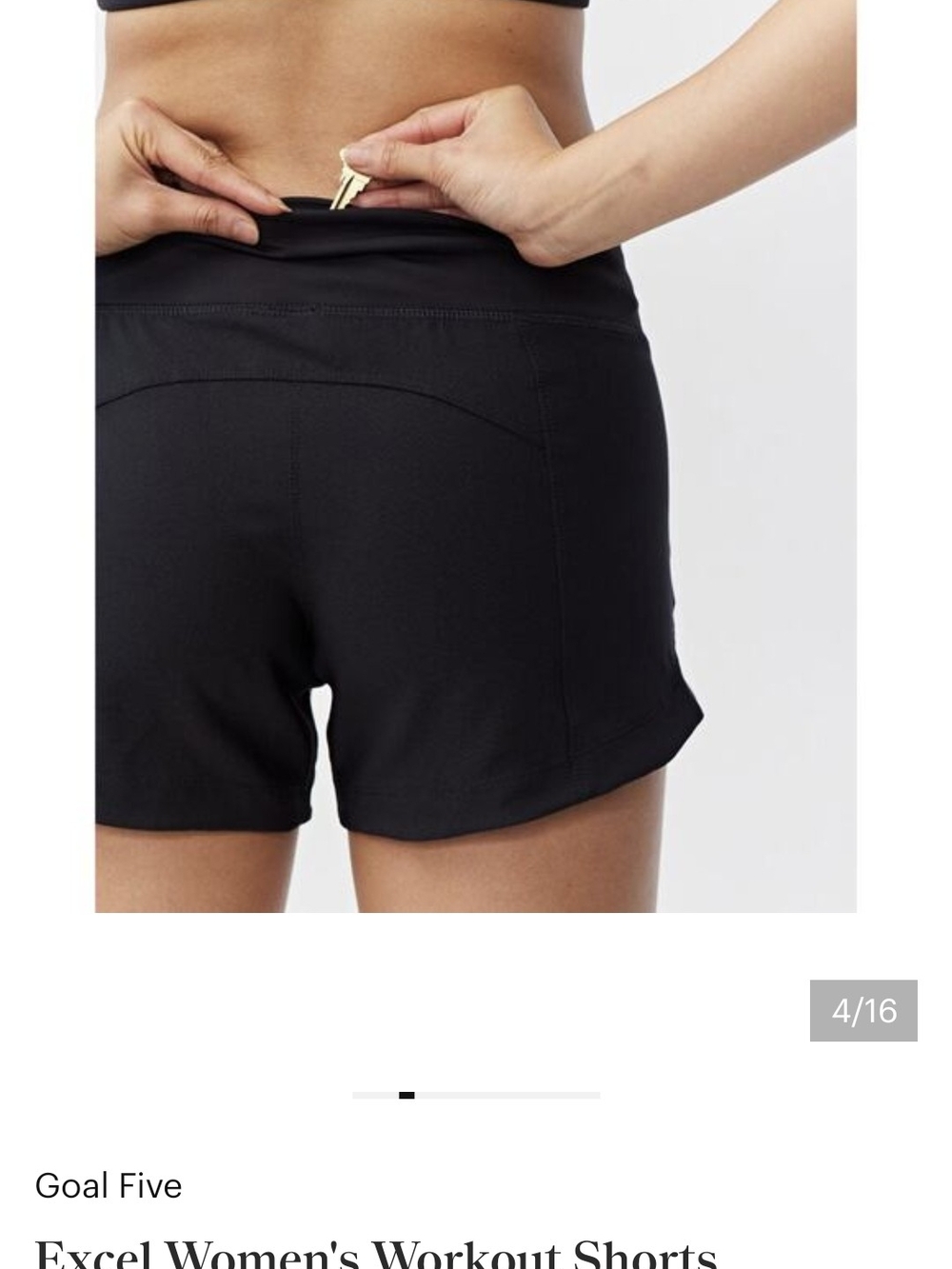 High-Waist Women's Athletic Shorts — Black